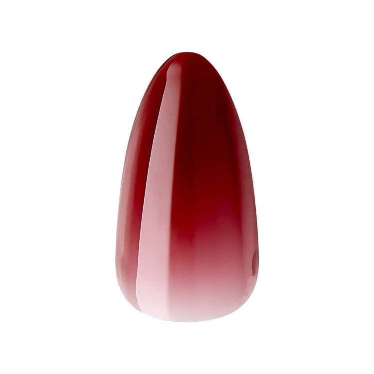 Bare But Better Nails - Chemistry, een spitse nagel in een mooie bordeauxrode tint met een glanzende afwerking.