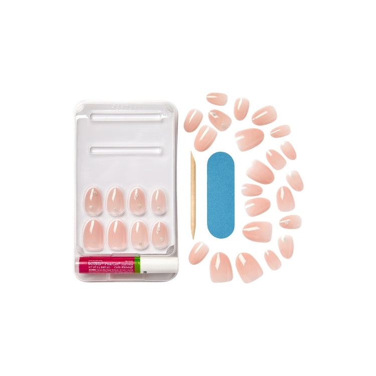 Bare But Better - Premium Nails - Slay in nude kleur, inclusief nagels, lijm, vijl en houten stokje in verpakking.