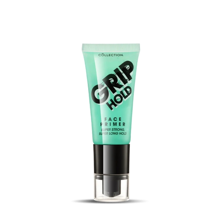 Grip Hold Face Primer in een mintgroene tube met zwarte tekst, ideaal voor een sterke en langdurige make-up hold.