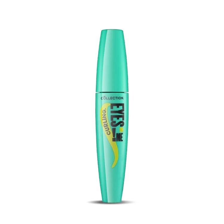 Eyes On Me - Curling Mascara Black in een frisse turquoise verpakking met een slanke, moderne vorm.