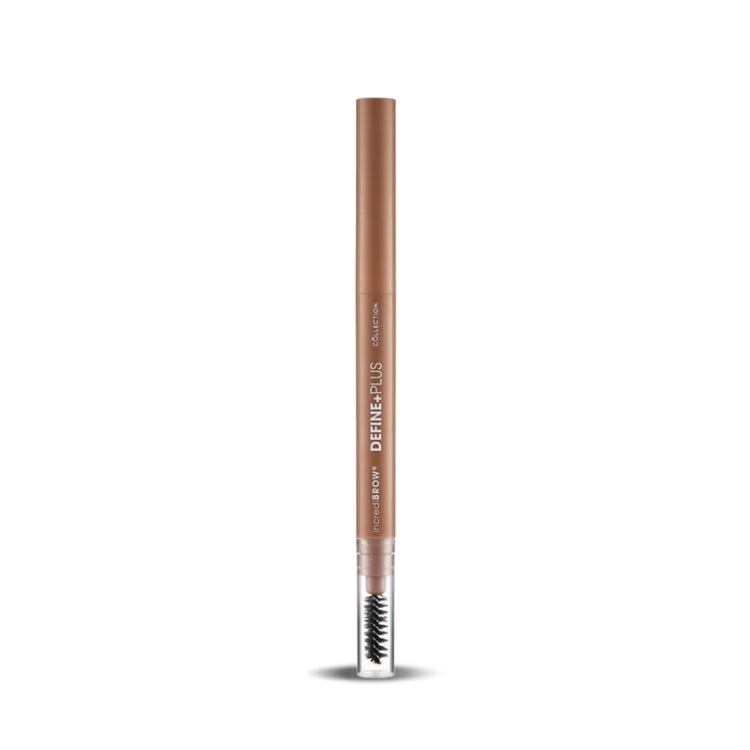 Wenkbrauwpotlood incrediBROW Define Plus – 2-in-1 & spoolie in een slanke, lichtbruine verpakking met een borstel aan de o...