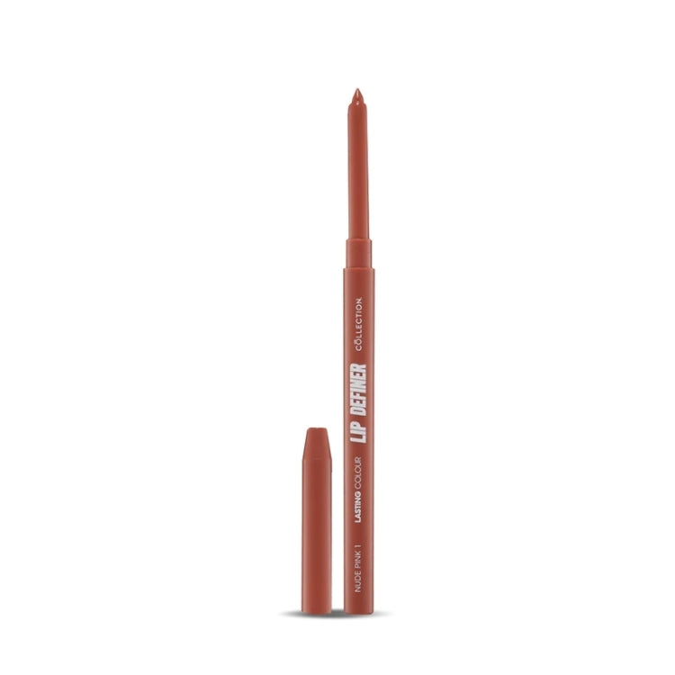 Lip Definer in een warme, bruine tint met slanke verpakking en een scherpe punt voor nauwkeurige lipcontour.