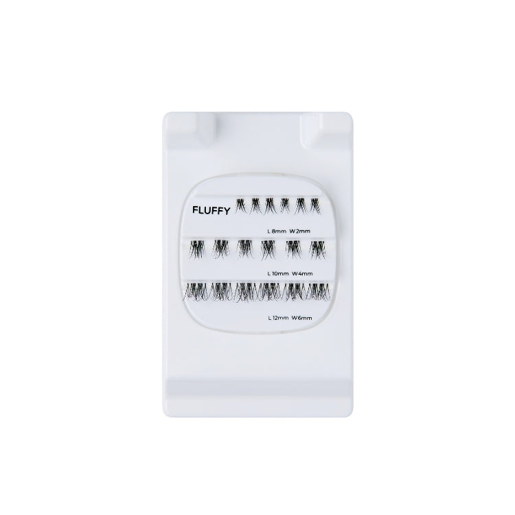 Falscara Studio Palette 8mm-12mm | Delicate Fluffy met diverse fluffy wimpers in een witte verpakking.