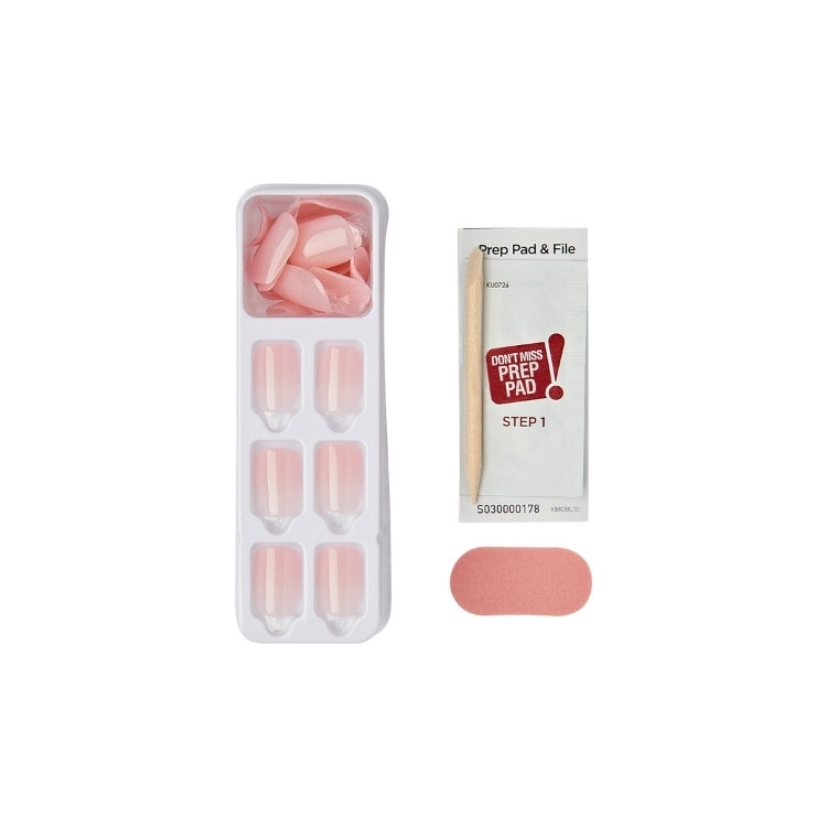 imPRESS Color Bare But Better - Instinct, lichtroze nagels in verpakking met prep pad en vijl. Perfect voor een natuurlijk...