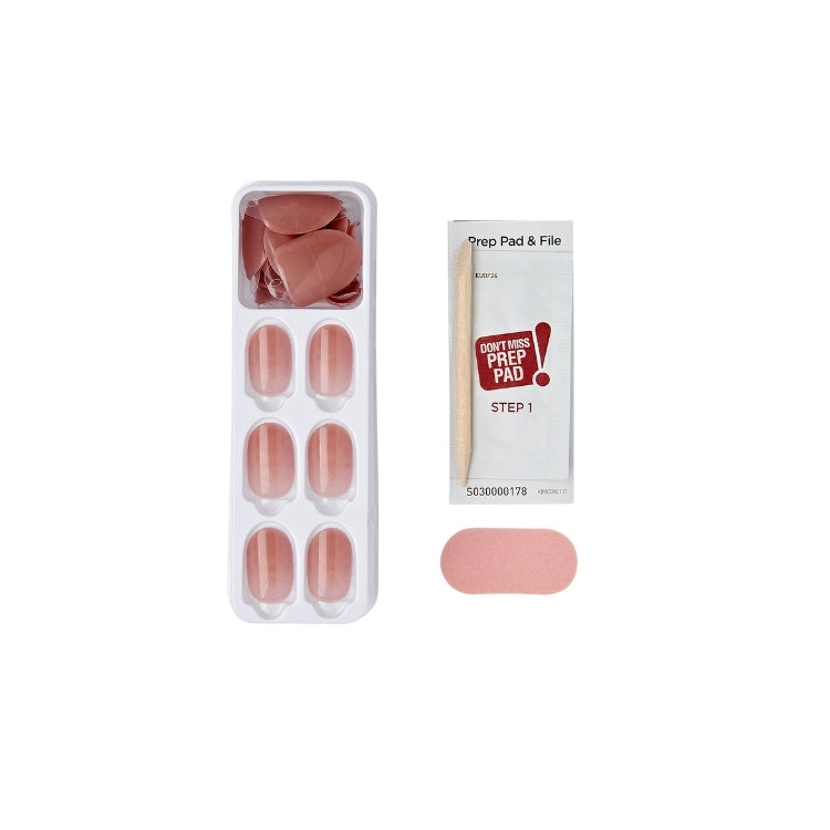 imPRESS Color Bare But Better SO - Charmer, nude nagels in verpakking met prep pad en vijl. Perfect voor een natuurlijke l...