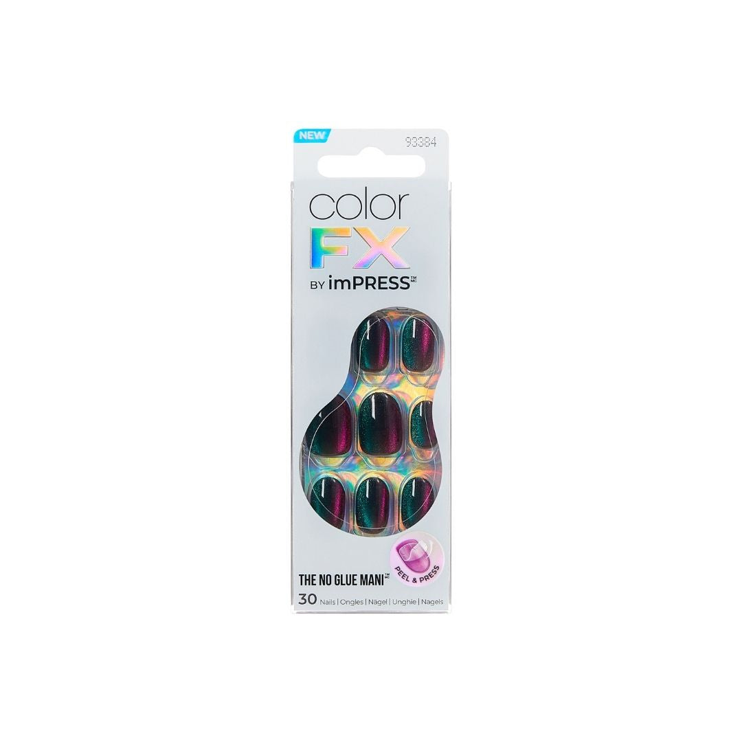 imPRESS Color FX - Before Hours, kleurrijke nagels in een handige verpakking zonder lijm, 30 stuks.