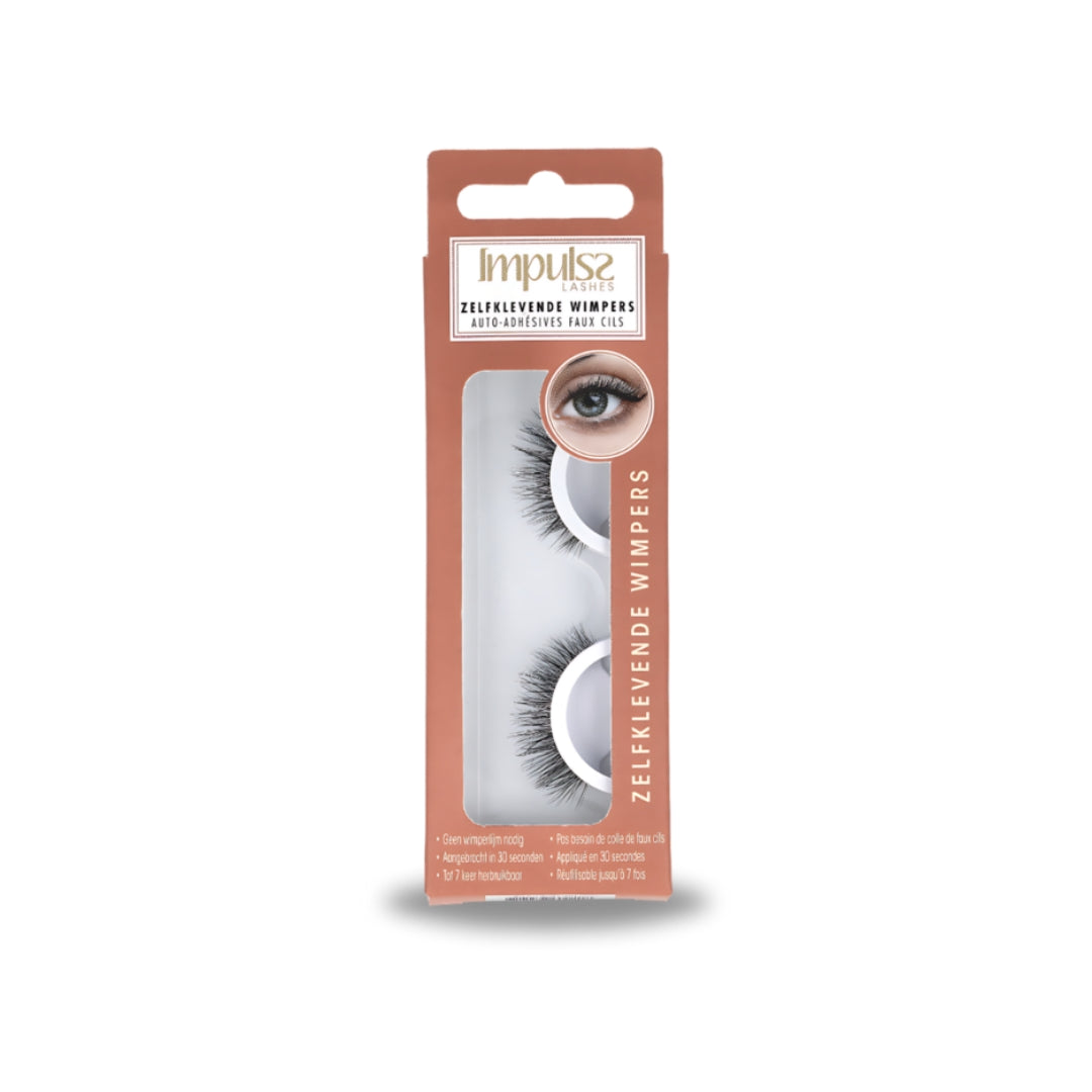 Zelfklevende Wimpers - Basic Glam in een stijlvolle verpakking met zwarte wimpers voor een glamoureuze look.