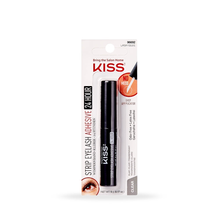 Wimperlijm Lash Glue - Clear in een slanke zwarte tube met duidelijke verpakking voor eenvoudig aanbrengen van wimpers.