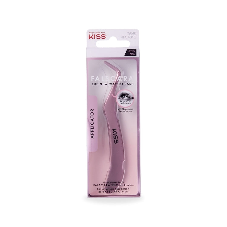 Falscara - Applicator in een roze verpakking, ontworpen voor het aanbrengen van wimpers van het merk Kiss.