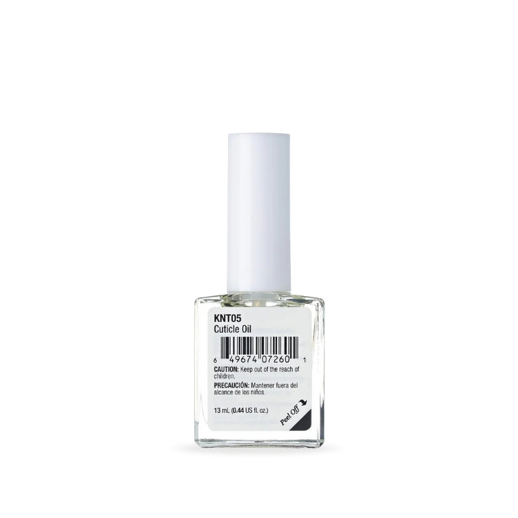 KISS Cuticle Oil in een vierkante, transparante fles met een witte dop, ideaal voor verzorgde nagelriemen.