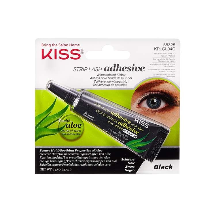Ever EZ Aloe Vera Adhesive Latex - Black in een zwarte tube met groene accenten, ideaal voor het bevestigen van wimpers.