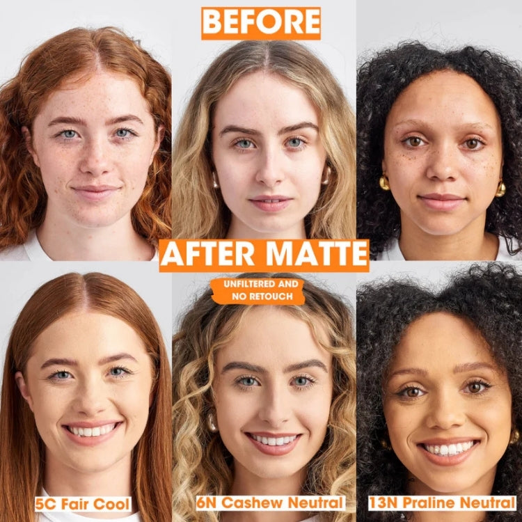 Lasting Perfection Matte Foundation in verschillende tinten, voor een natuurlijke matte finish zonder retouch.