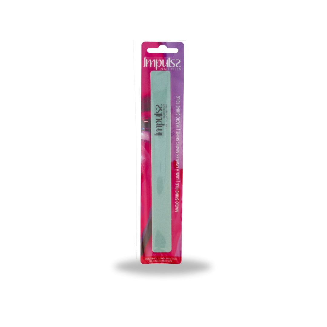 2-Way Shine Vijl van Impulss in een transparante verpakking met paarse en roze accenten, ideaal voor nagelverzorging.