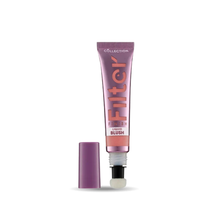 Filter Finish Liquid Blush Light Wand in een paarse tube met applicator, perfect voor een frisse blos op de wangen.