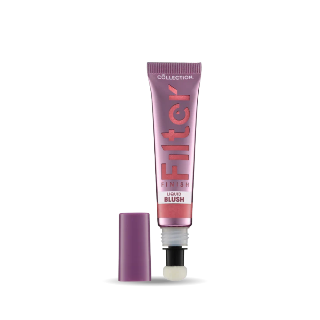Filter Finish Liquid Blush Light Wand in een paarse tube met applicator, ideaal voor een frisse blos op de wangen.