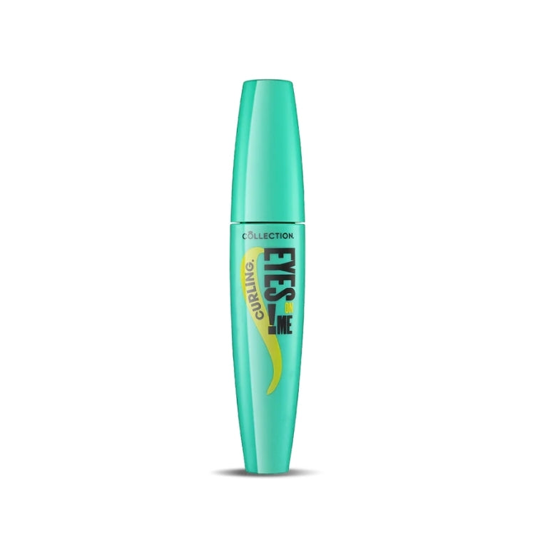 Eyes On Me - Curling Mascara Black in een frisse turquoise verpakking met een slanke, moderne vorm.