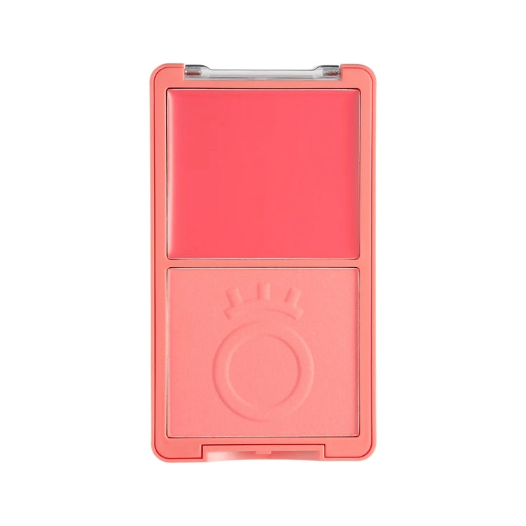 Duo Blush Cream & Powder - Seeing Double in een roze verpakking met een crèmekleurige en poederblush.