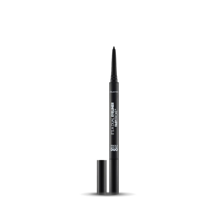 Fast Stroke It's a Dual Eyeliner in zwart met een slanke, handige verpakking voor nauwkeurige applicatie.