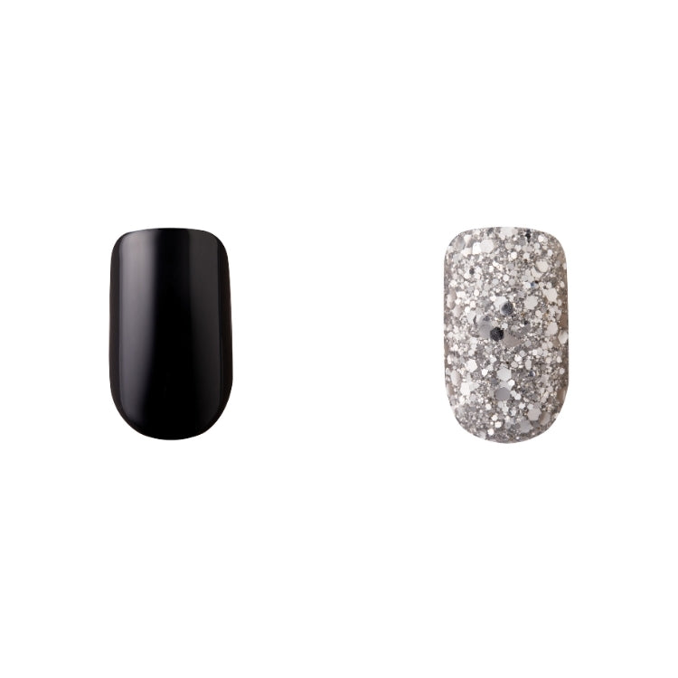 imPRESS Nails - Play It Loud, set met zwarte en glinsterende nagels in een moderne verpakking.