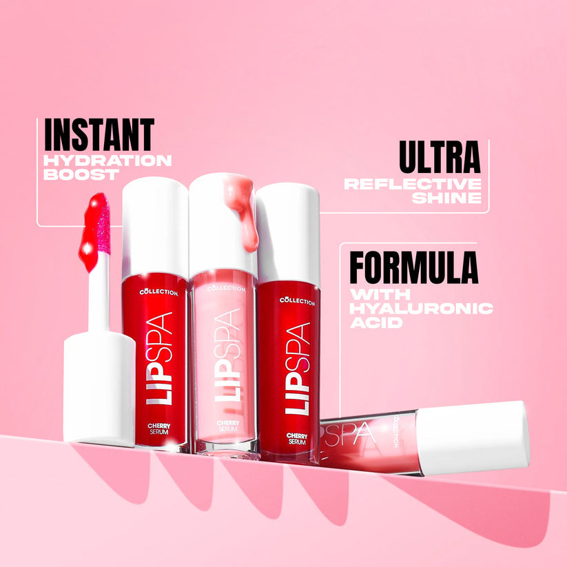 Lip Spa Lip Serum - Bare It All in een heldere, glanzende verpakking met applicator voor ultieme hydratatie en shine.