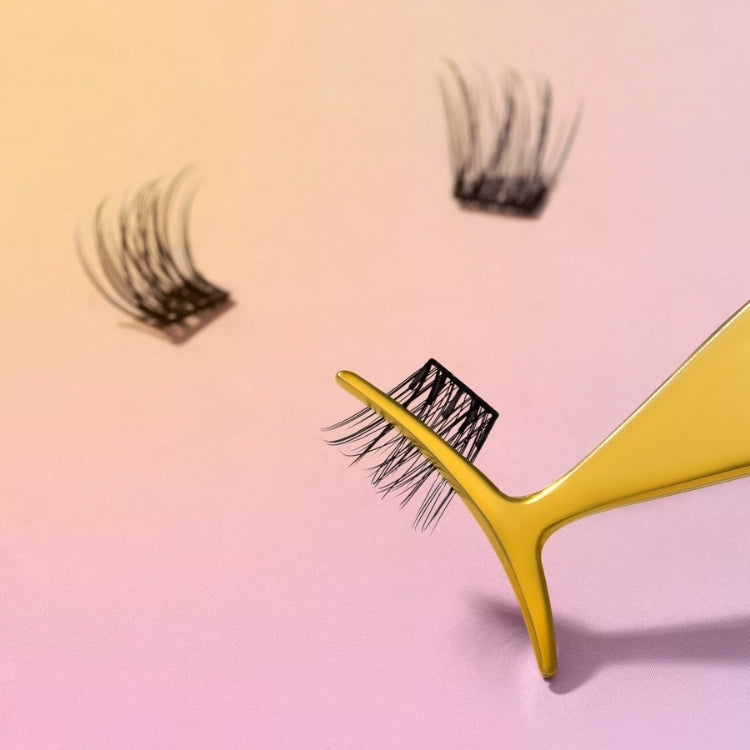 imPRESS Press-on Falsies - Natural, zwarte nepwimpers met een handige applicator in een vrolijke gele kleur.