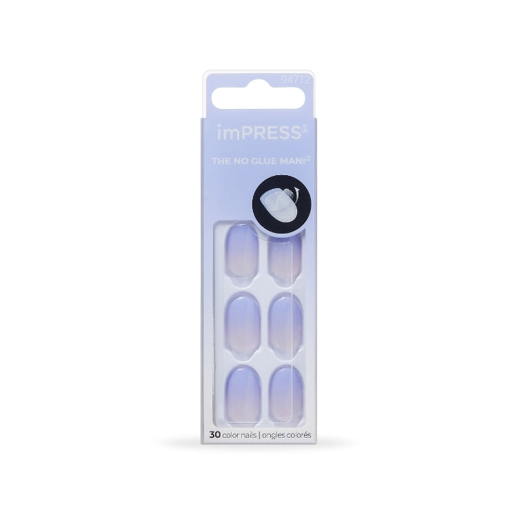 imPRESS Color Nails - Friendzone, lila nagels in een handige verpakking zonder lijm, 30 stuks.