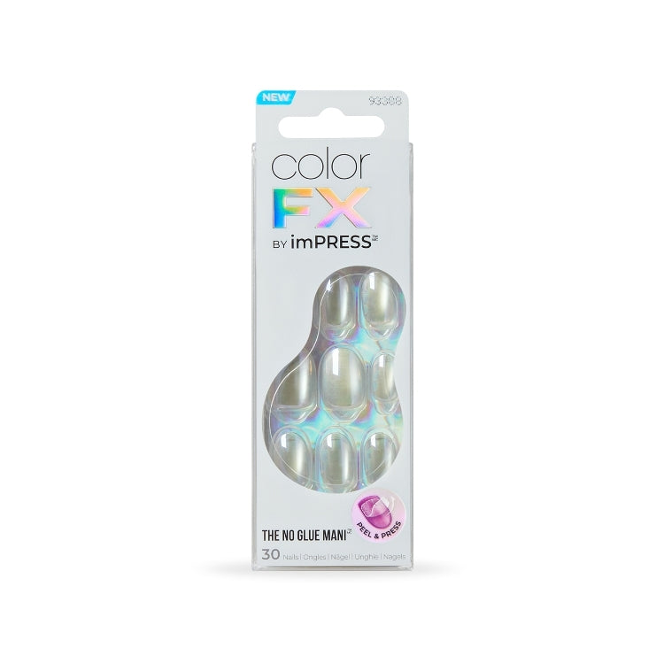 imPRESS Color FX - Sour Love, nagels in iriserende kleuren, verpakt in een handige blisterverpakking.