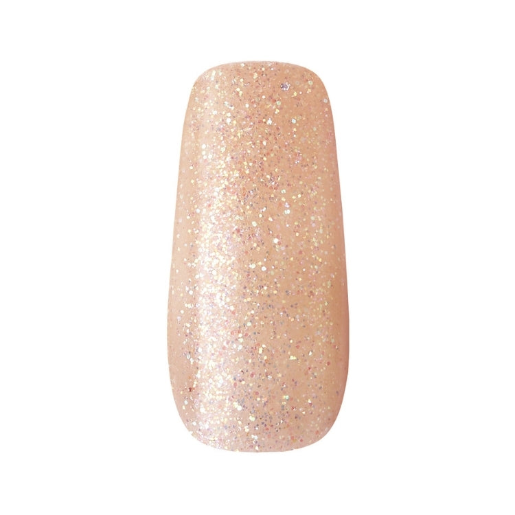 Gel Fantasy Nails - Rock Candy in een glanzende, lichtroze tint met sprankelende glitters voor een feestelijke look.