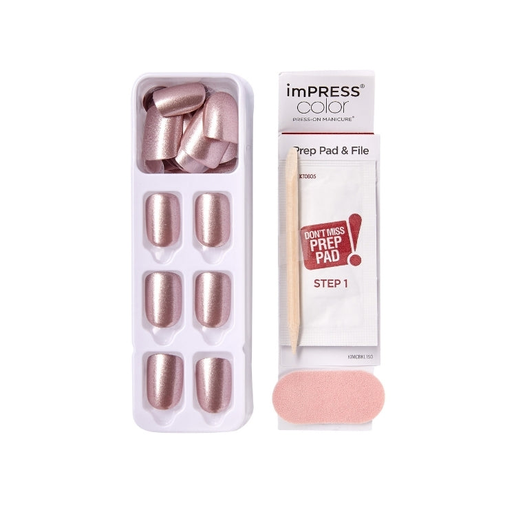 imPRESS Color - Paralyzed Pink, set van roze nagels met verpakking, inclusief prep pad en vijl. Perfect voor een stijlvoll...
