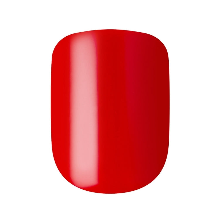 imPRESS Color - Reddy Or Not, felrode nagels met een glanzende afwerking, perfect voor een opvallende look.