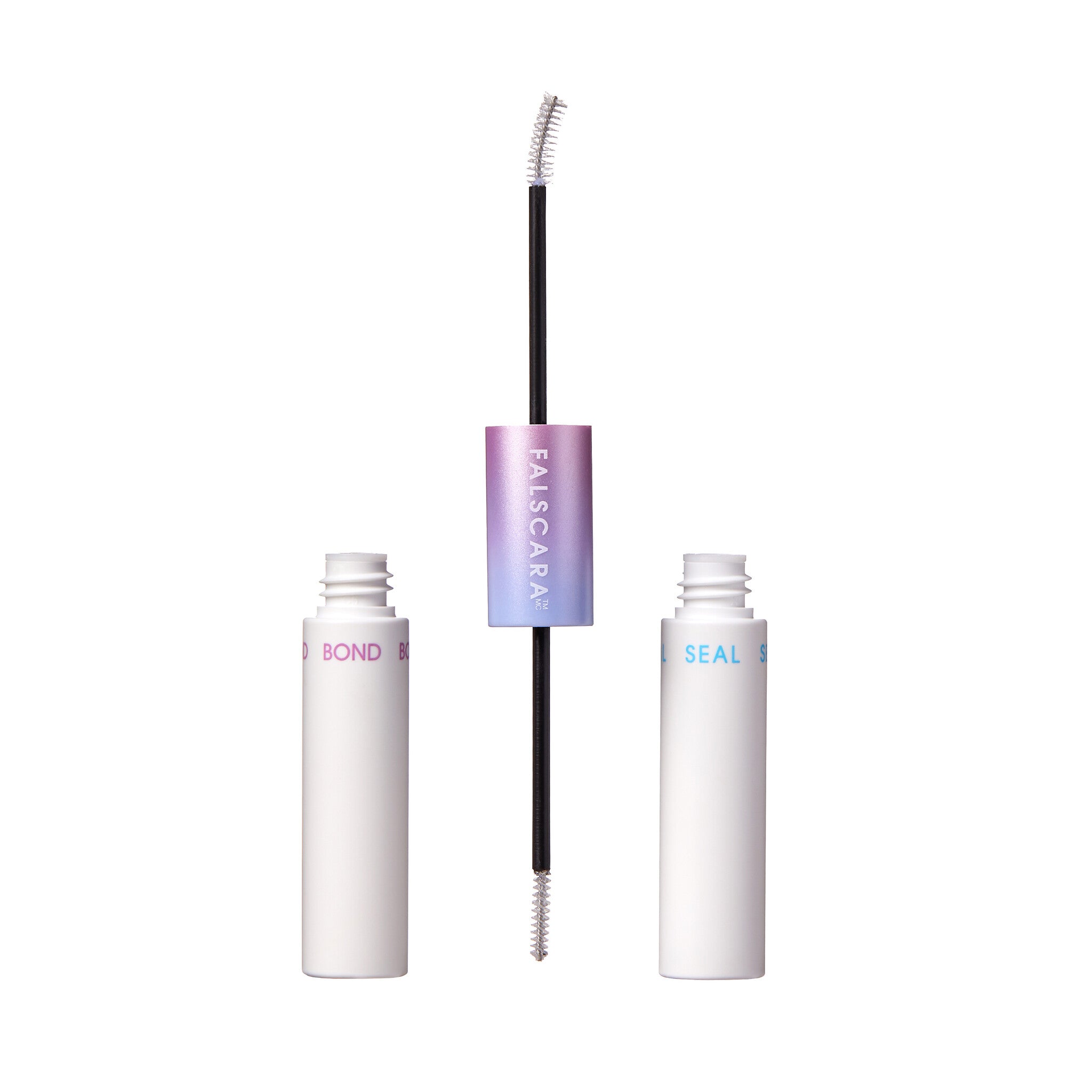 Falscara Lash Adhesive | Clear Bond & Seal in witte verpakking met applicator voor het aanbrengen van wimpers.