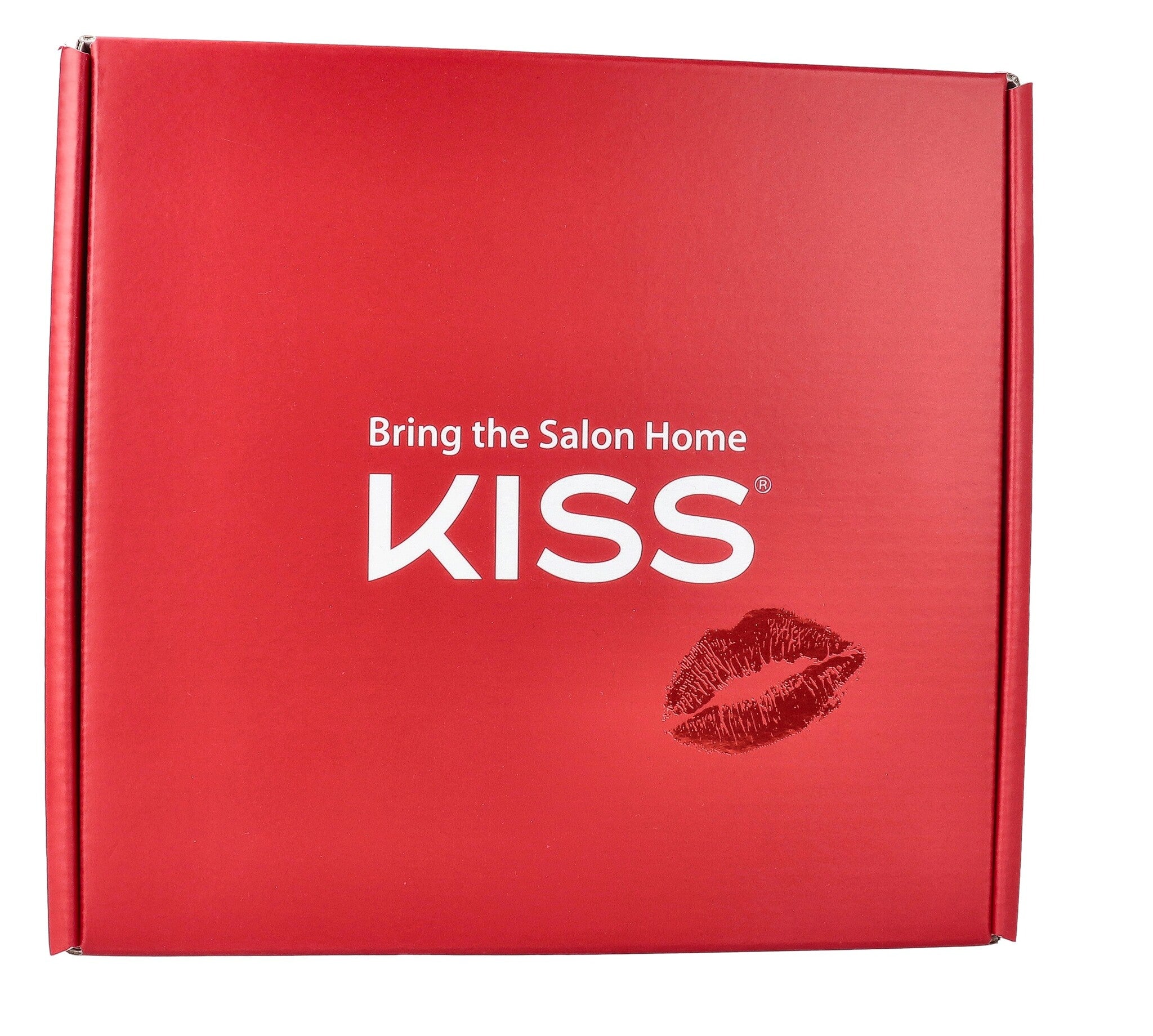 Kadodoos Kiss Klein in een opvallende rode verpakking met logo en lippenafdruk, perfect voor een cadeau.