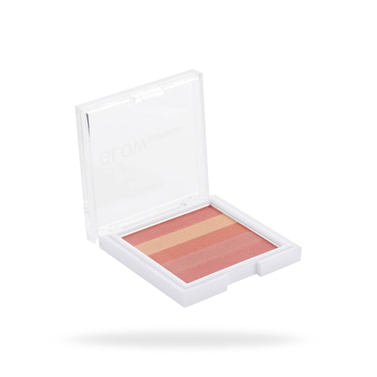 Gorgeous Glow - Blush Block in een transparante verpakking met vier warme tinten voor een stralende blush.