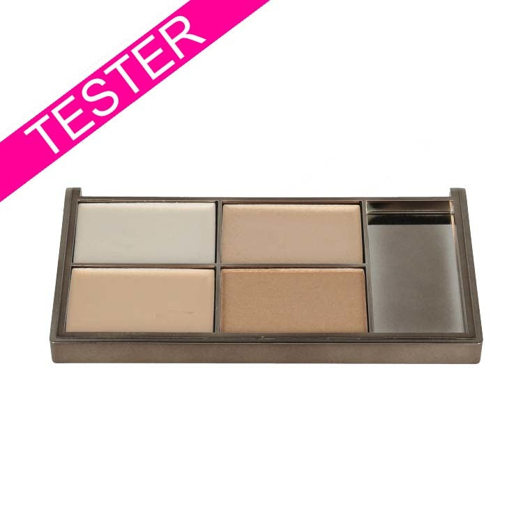 Highlighter Palette - Precious Metals TESTER met vier metallic tinten in een rechthoekige verpakking.