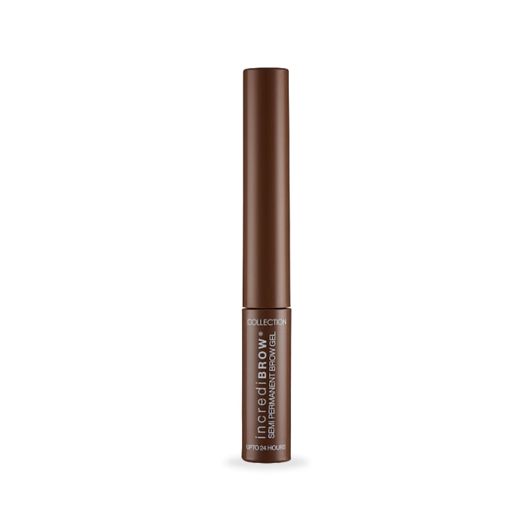 IncrediBROW Semi-Permanent Brow Gel - Light/Medium in een slanke, bruine verpakking voor perfect gevormde wenkbrauwen.