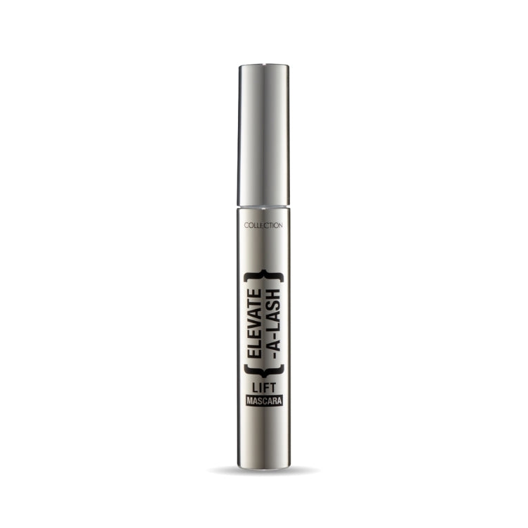 Elevate-a-lash Lift Mascara in slanke zilveren verpakking voor een liftend effect op de wimpers.