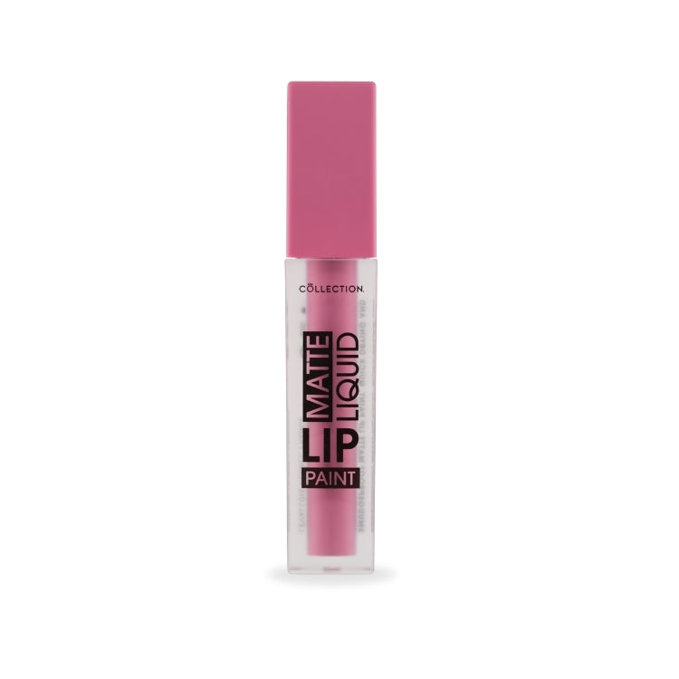 Matte Liquid Lip Paint in een transparante verpakking met een roze dop, ideaal voor een matte liplook.