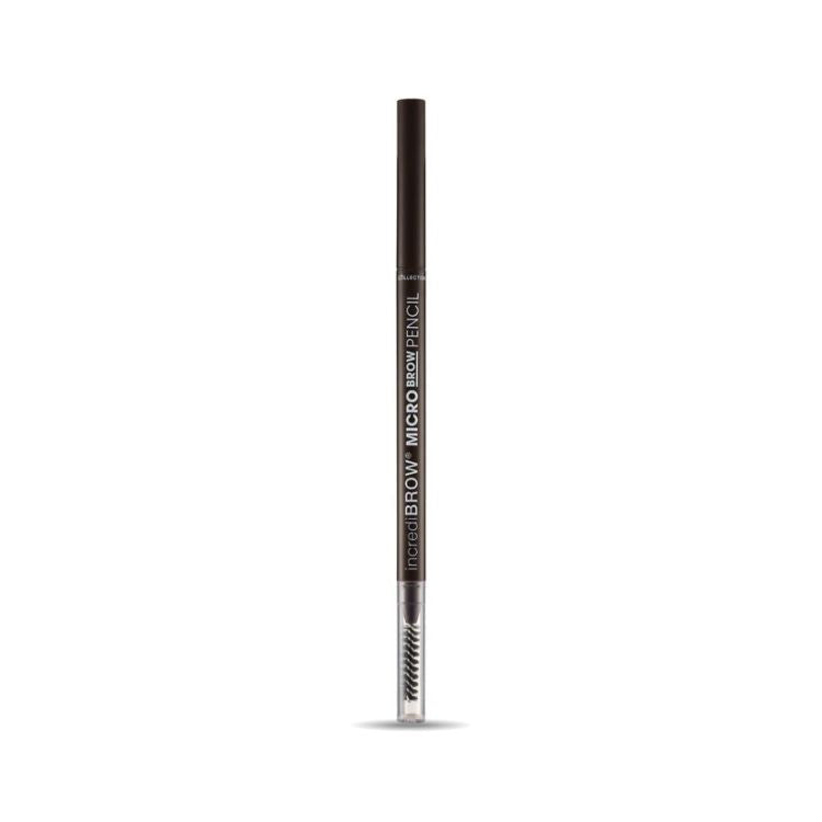 IncrediBROW Micro Brow Pencil in een slanke, zwarte verpakking met een spoolie aan de andere kant voor perfecte wenkbrauwen.