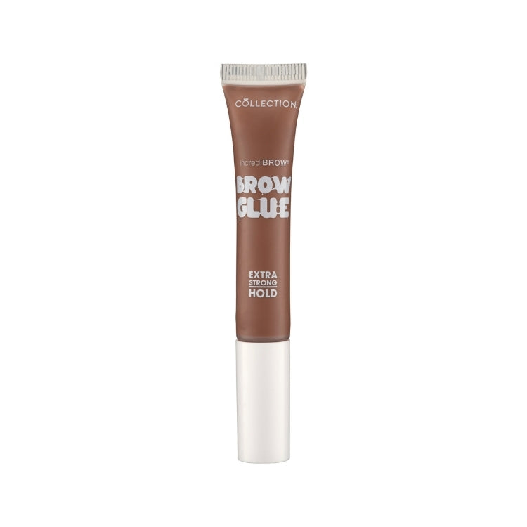 Incredibrow Brow Glue in een slanke tube met een bruinachtige kleur voor extra sterke hold.