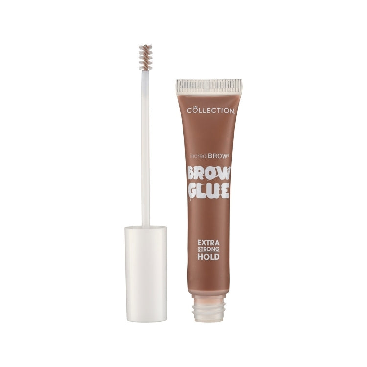 Incredibrow Brow Glue van Collection in een bruine tube met een applicator voor extra sterke hold.