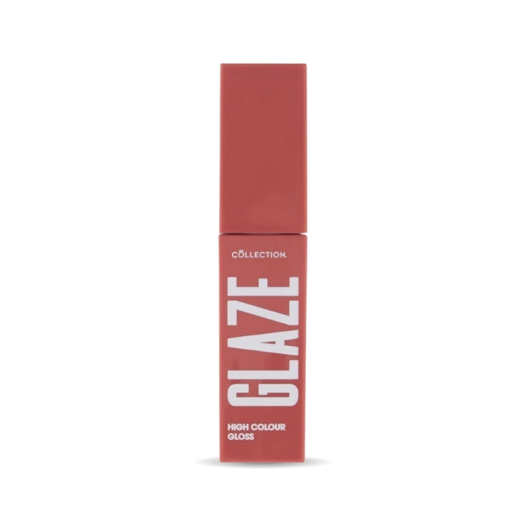 Glaze High Colour Liquid Lipstick in een stijlvolle verpakking met een matte, roestbruine kleur.